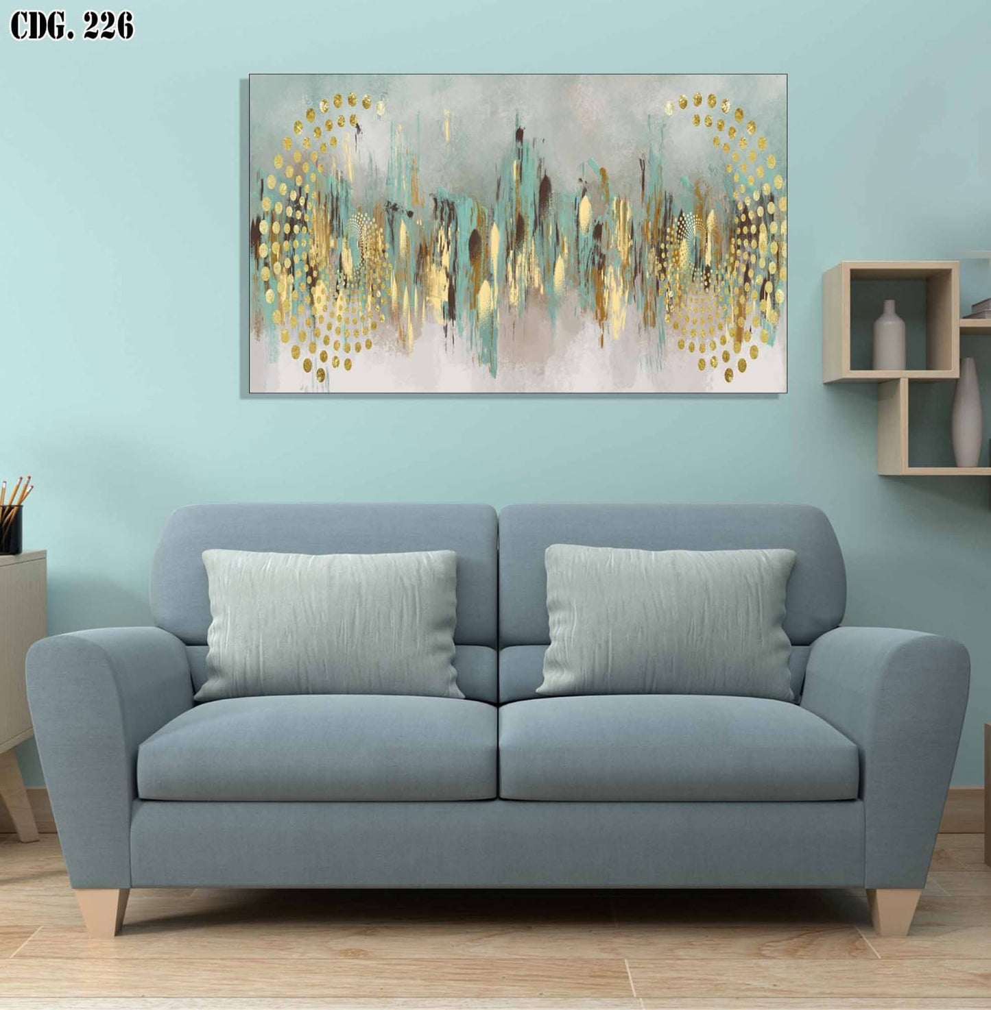 Cuadro 🟢✨“Eco Dorado”🌟– Armonía entre luz y color