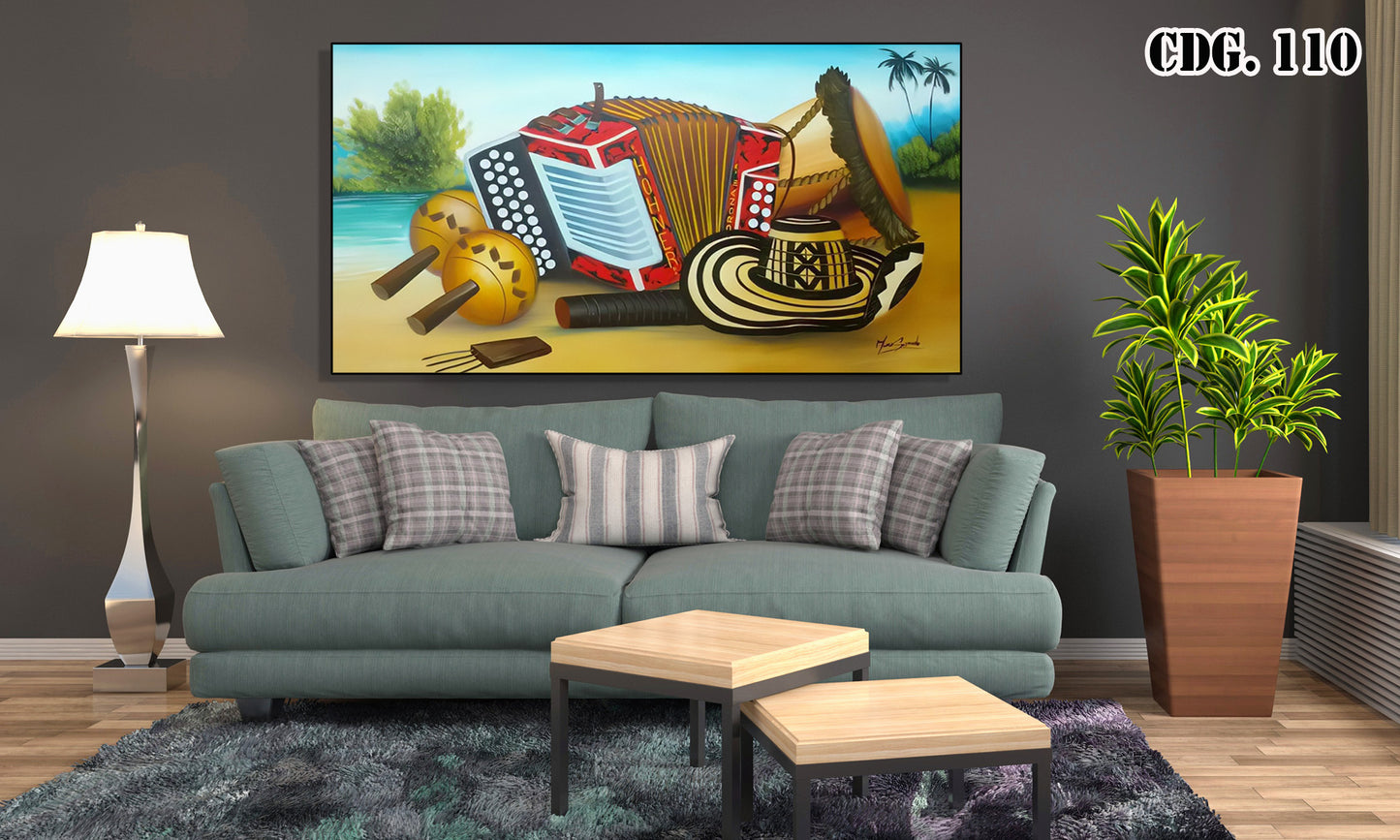 Cuadro Ritmos del Mar: Celebración de la Música Tropical