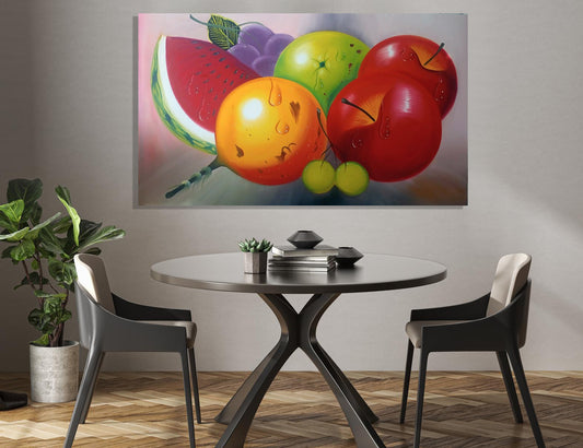 Cuadro 🎨 Esplendor Cromático: El Arte de los Frutos 🍎🍊🍇