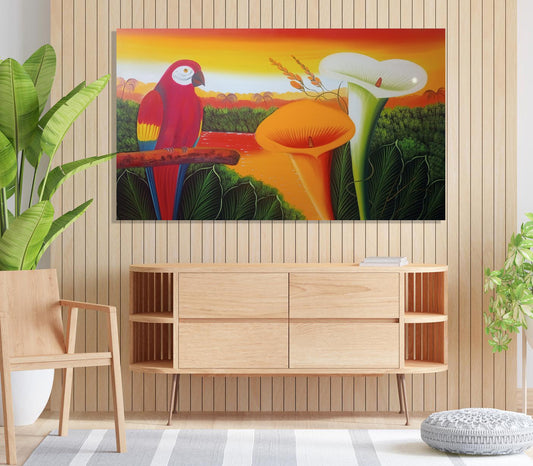 ✨ Cuadro Atardecer Tropical - 120 cm x 70 cm ✨