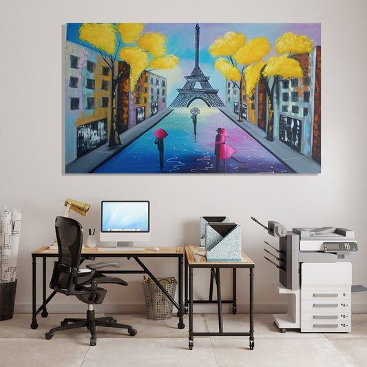 Cuadro París en Reflejos: Arte y Romance