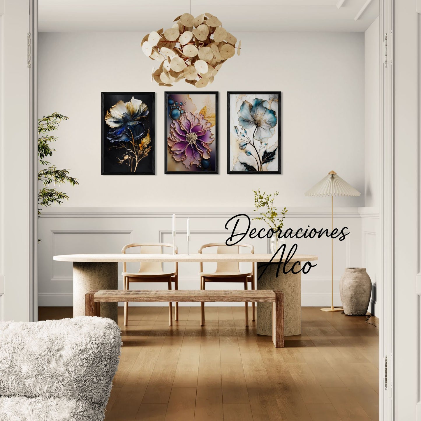 Cuadro CD- 254 🌸Flores con Brillo y Estilo✨