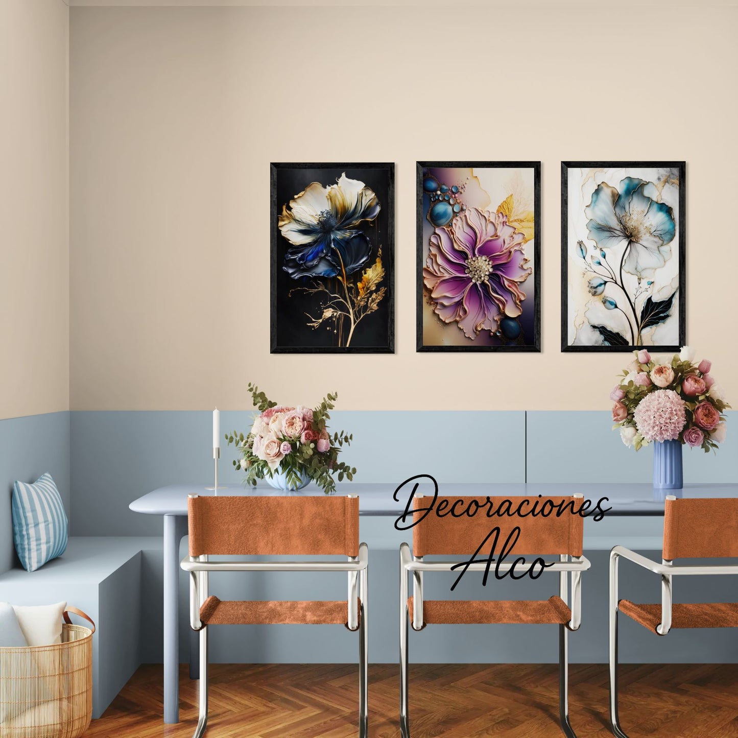 Cuadro CD- 254 🌸Flores con Brillo y Estilo✨