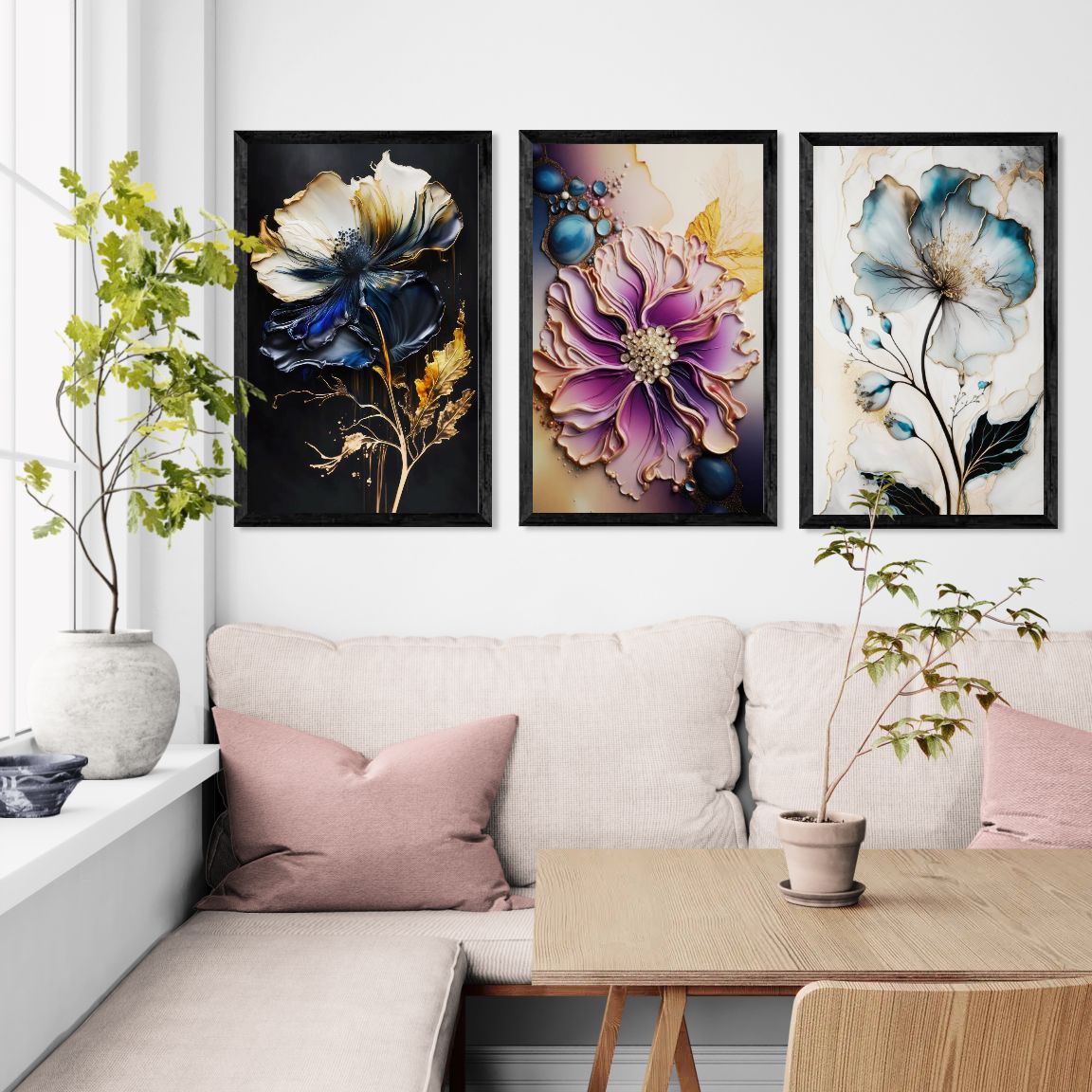 Cuadro CD- 254 🌸Flores con Brillo y Estilo✨